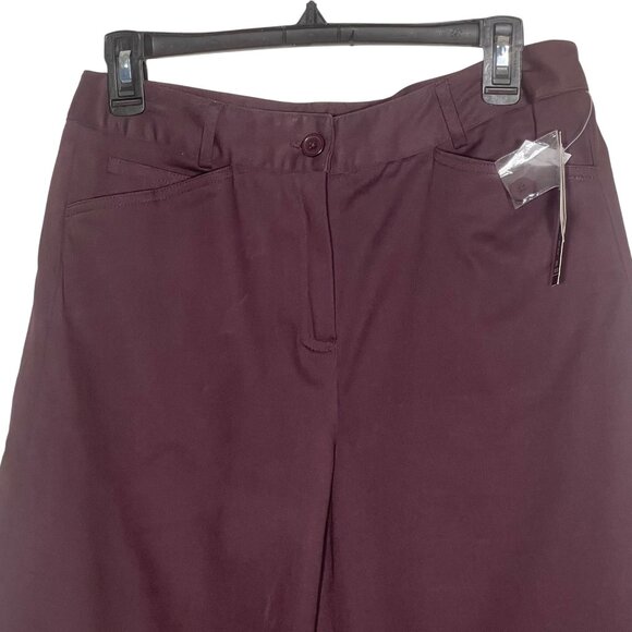 NWT Larry Levine Capris Women's 8 Chocolate Stretch Mid Rise City Comfort Career - Picture 6 of 15